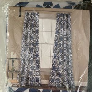 Half Moon Room Darkening Insulated Curtains 2 Panels, 52" By 84" Marvel Blue NEW